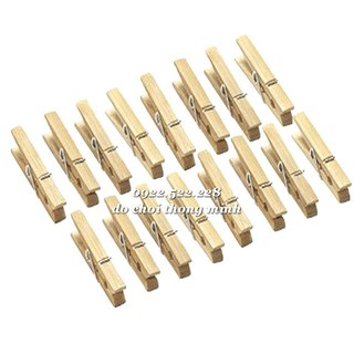 Combo 10 kẹp gỗ mộc to - 7cm