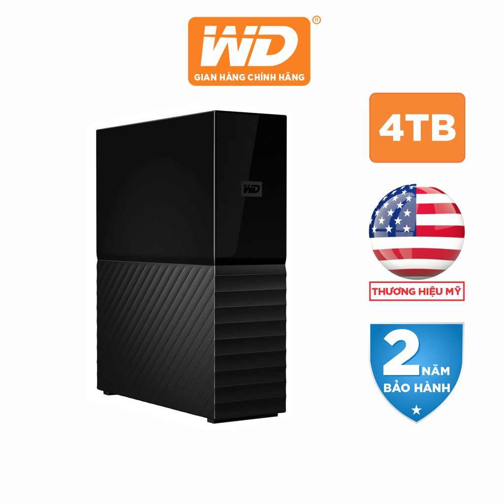 Ổ Cứng Di Động WD My Book 4TB USB 3.0 - WDBBGB0040HBK-SESN - Hàng Phân Phối Chính Hãng