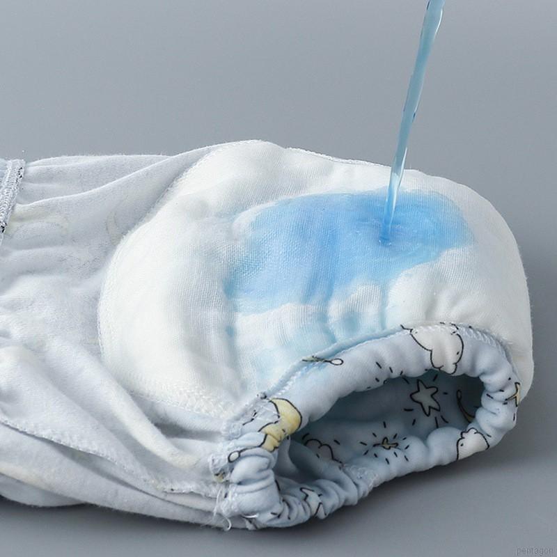 Quần tã cotton 6 lớp in hoạt hình đáng yêu thoáng khí cho trẻ em