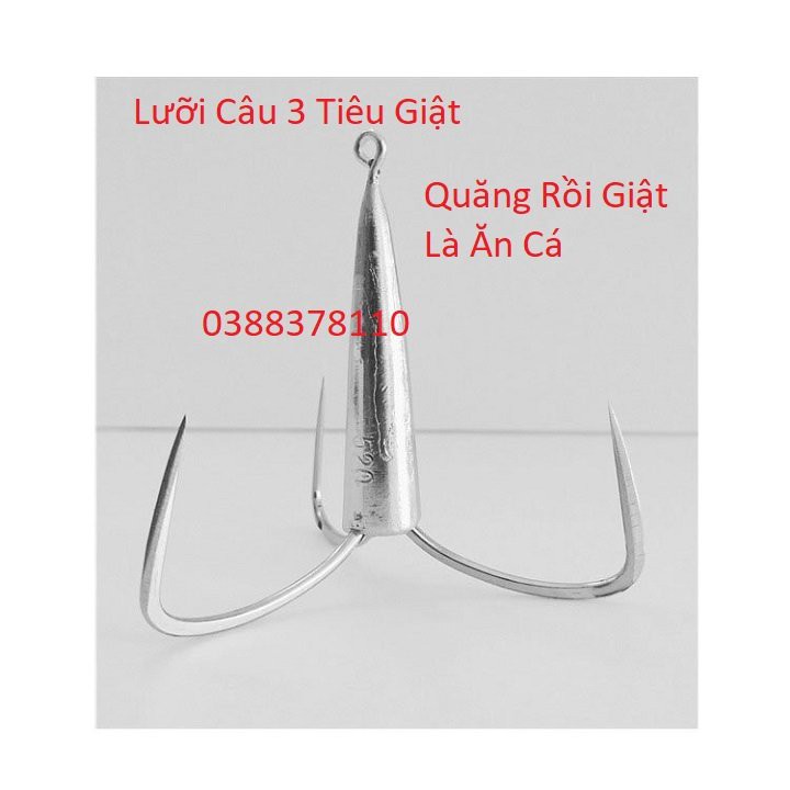 Lưỡi Câu Ba Tiêu Giật Câu Cá Không Cần Dùng Mồi