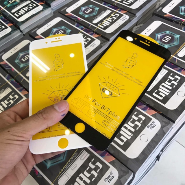 Kính cường lực full màn lp phủ nano siêu mượt rất dễ dán 6/6s/7/8/7plus/8plus