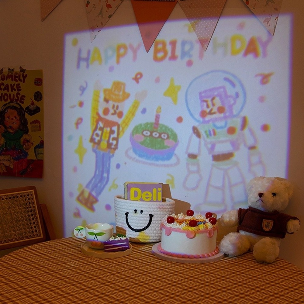 Đèn LED Chiếu Chữ happy birthday Làm Nền Chụp Ảnh Trang Trí Sinh Nhật/Tiệc Sinh Nhật Cho Bé