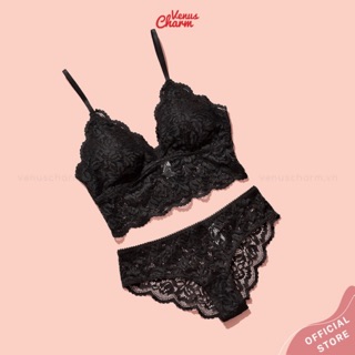 Bộ đồ lót ren sexy, gợi cảm croptop Venus Charm BF006