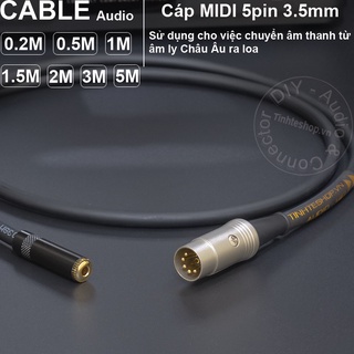 Dây midi 5 ra 3.5 diy dài 0.2 đến 5 mét - midi 5pin to 3.5mm female