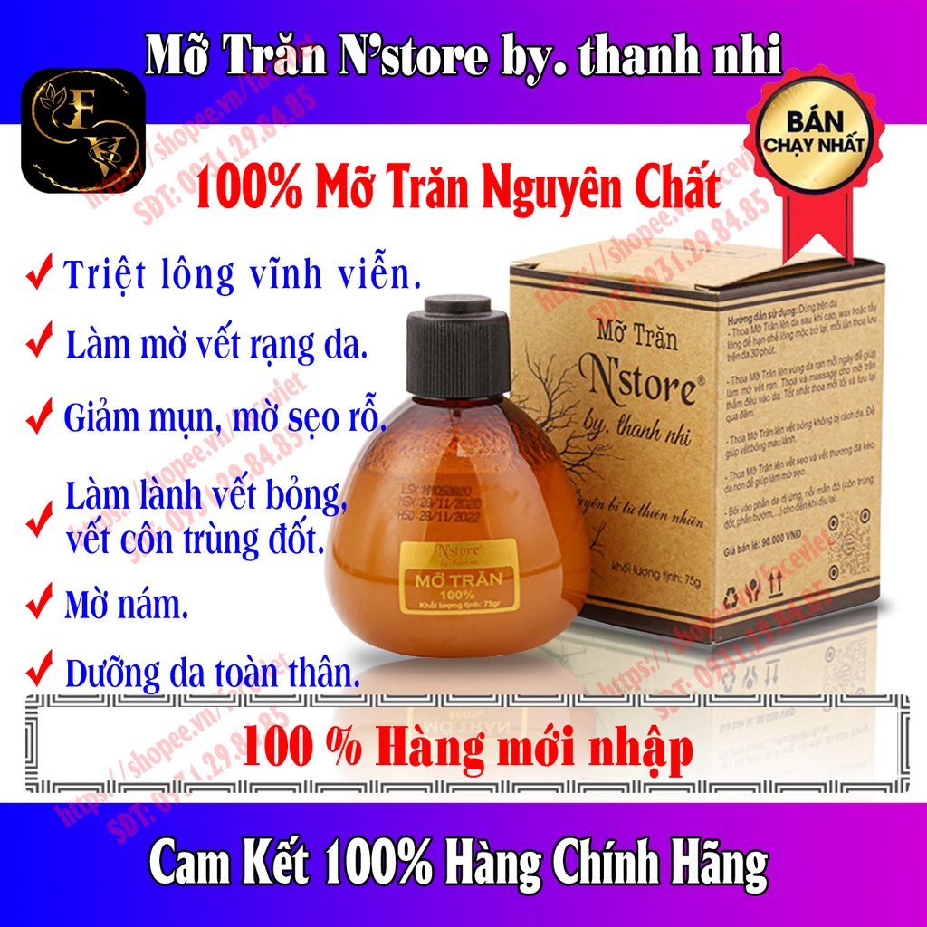 Mỡ trăn triệt lông, mỡ trăn nguyên chất N'store by Thanh Nhi