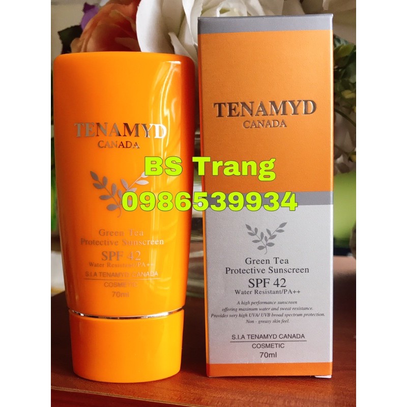 Kem chống nắng Tenamyd trà xanh Green Tea SPF42 70ml