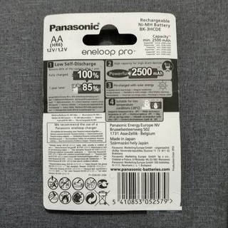 Bộ 4 Pin Sạc AA Panasonic Eneloop Pro 2500mAh