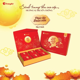 Set bánh trung thu cao cấp của Tràng An - Hộp Phúc Lộc Đoàn Viên, 6 bánh nướng 100g/bánh