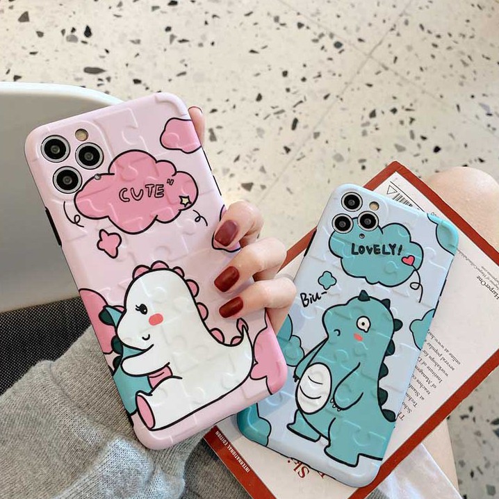 Ốp lưng Iphone IMD Khủng long hoạ tiết lego Iphone 7plus/8plus/x/xs/xsmax/11/11pro/11promax Dino Case