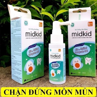Xịt chống sâu răng Midkid, bảo vệ răng cho bé và người lớn, xịt thơm miệng