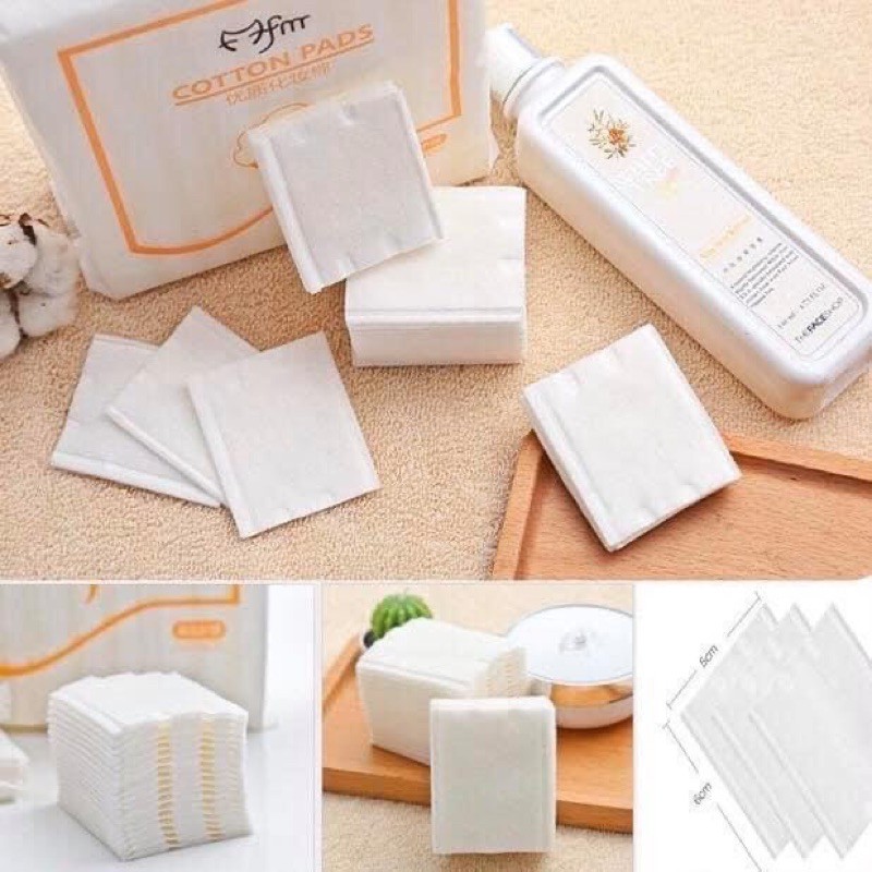 Bông tẩy trang 3 lớp Cotton Pads túi 222 miếng