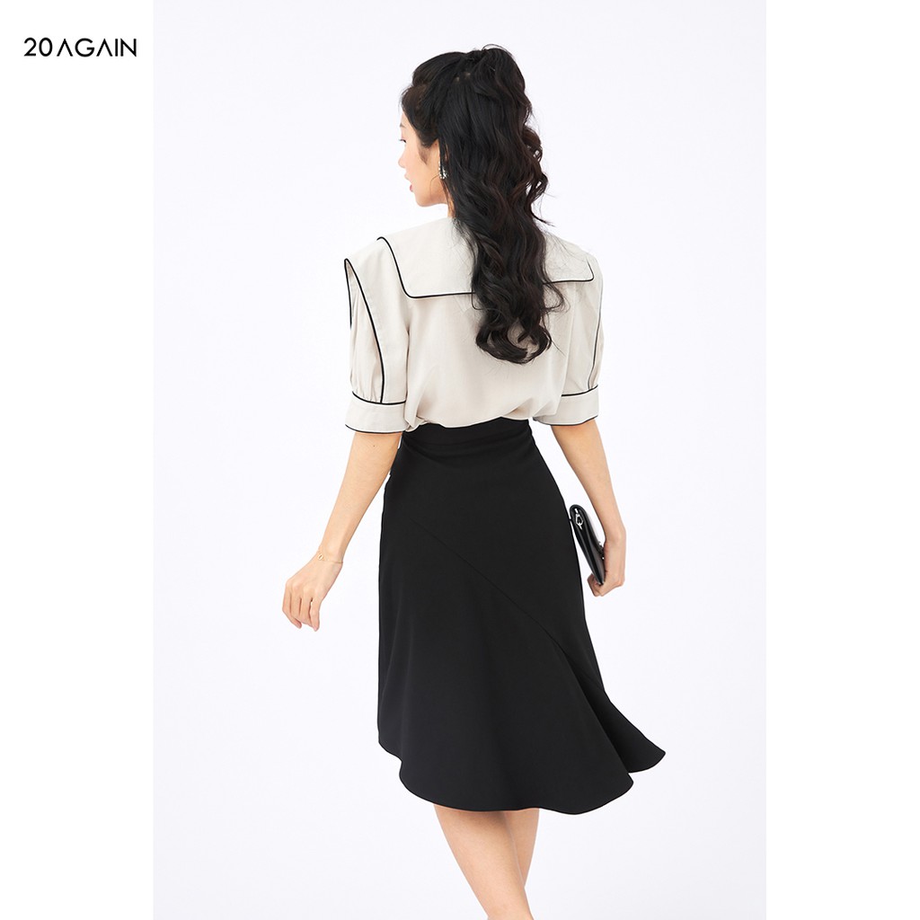Áo sơ mi viền vai phối 20Again ASA1138 cô thủy thủ vô cùng đáng yêu | BigBuy360 - bigbuy360.vn