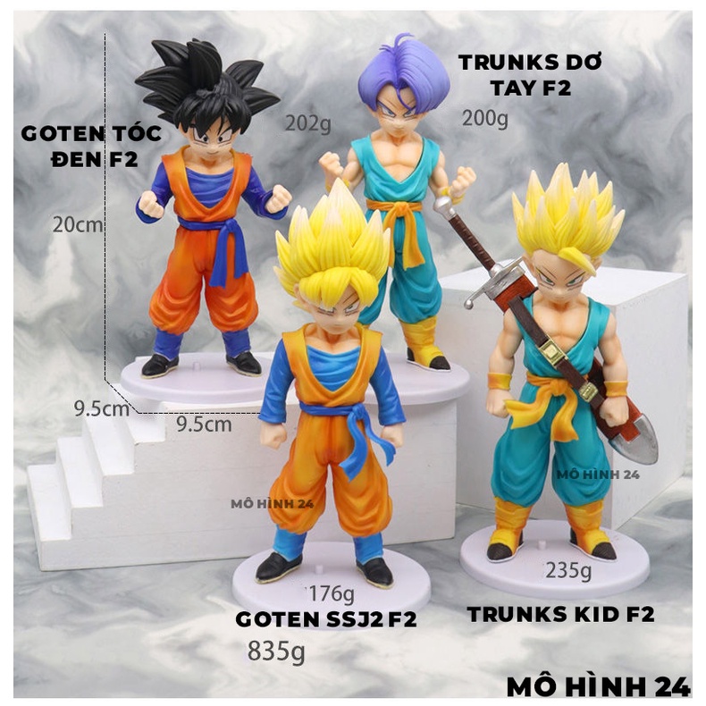 Mô hình nhân vật cao cấp figure trunks goten kid 2 đầu ca lích trong dragon ball bảy viên ngọc rồng dragonball