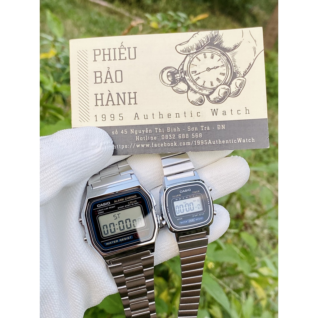 ĐỒNG HỒ NAM CASIO unisex chính hãng fullbox  A158WA-1
