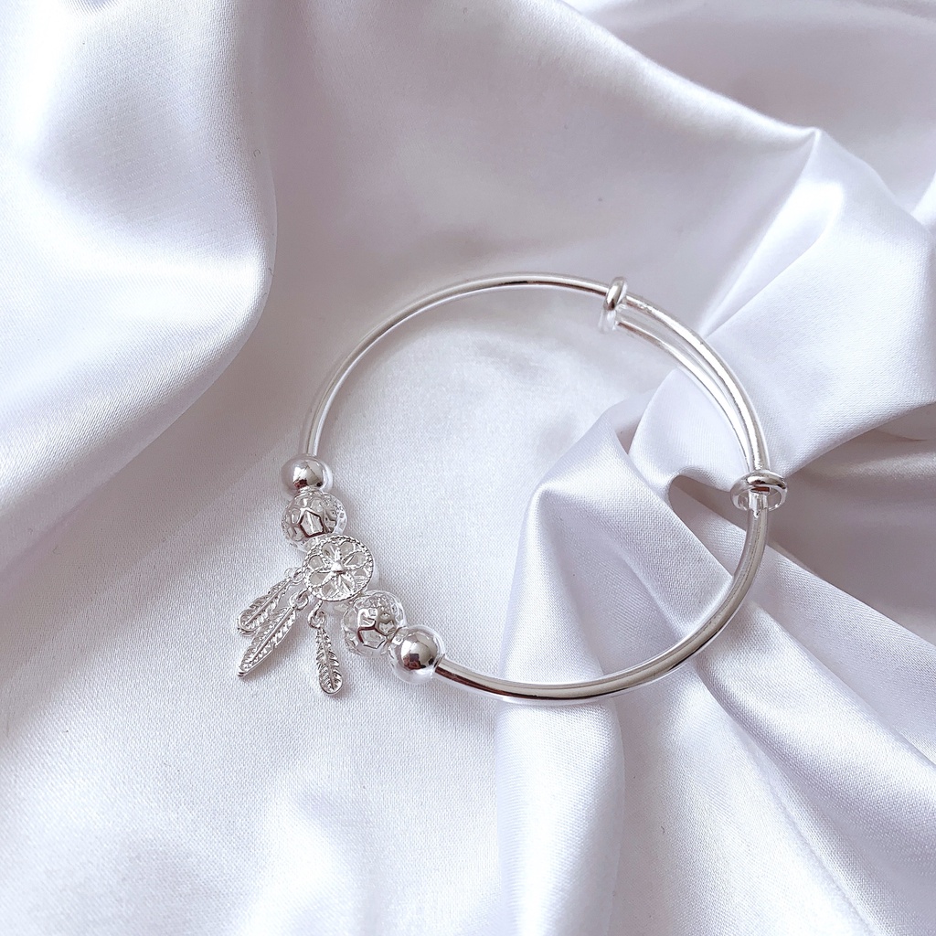 Lắc tay bạc nữ 925, vòng tay nữ bạc nhã nhặn, cá tính SUNF02 | BigBuy360 - bigbuy360.vn