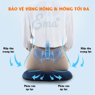 Đệm chống trĩ, đau xương cụt Ema - Giảm đau vùng trĩ, xương cụt cho dân văn phòng, lái xe