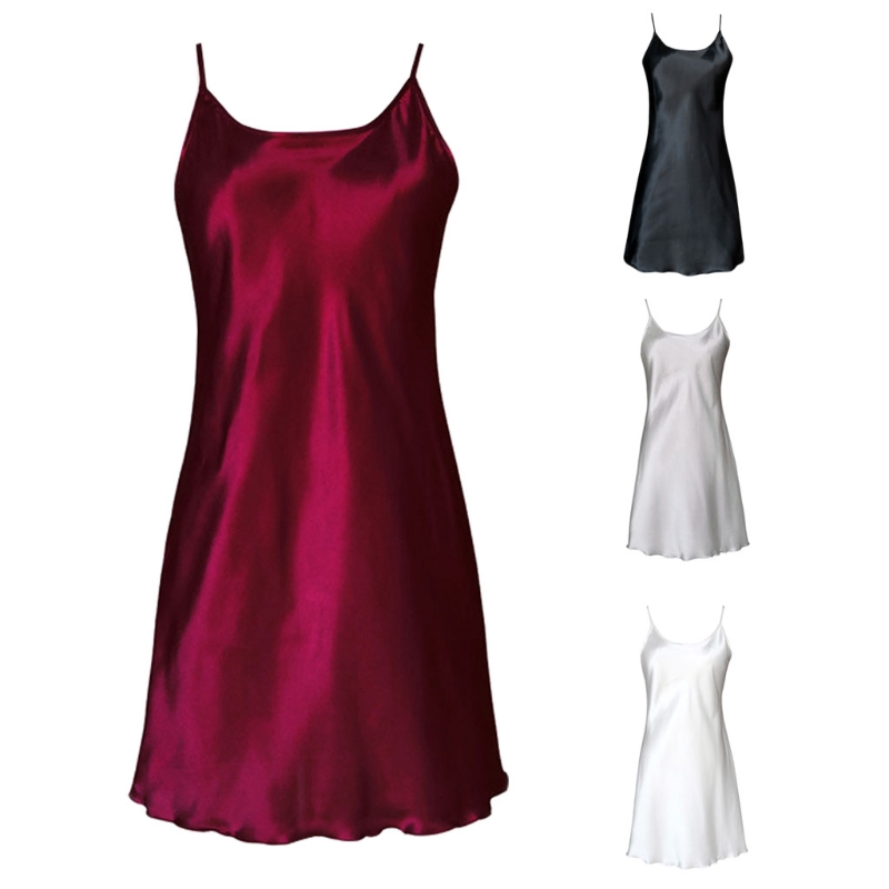 Đầm ngủ hai dây chất liệu vải lụa satin quyến rũ dành cho bạn nữ | BigBuy360 - bigbuy360.vn