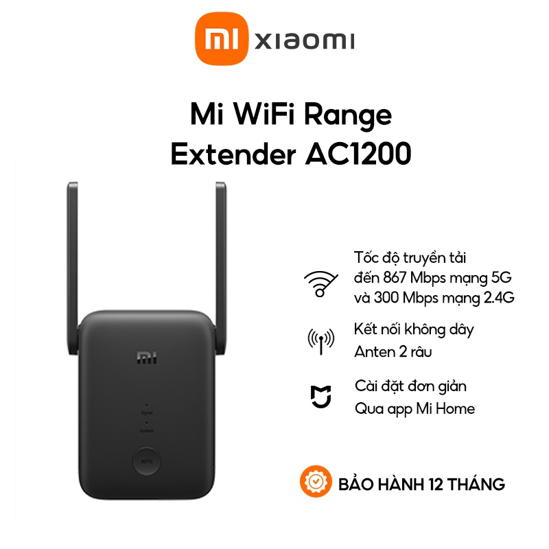 Thiết bị kích sóng wifi Xiaomi Mi WiFi Extender AC1200 - Hàng chính hãng