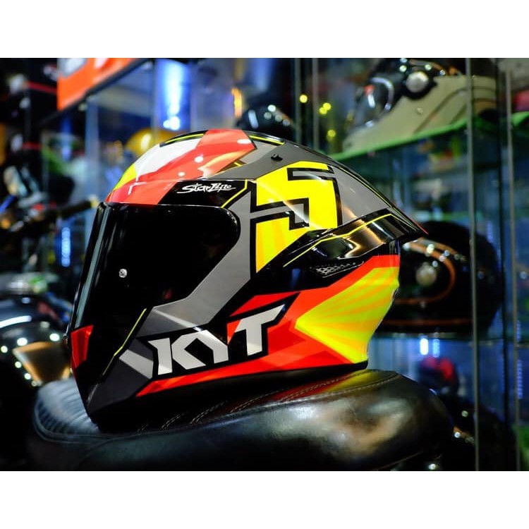 Mũ bảo hiểm fullface KYT TT Course tem Flux số 5 size M L XL chính hãng