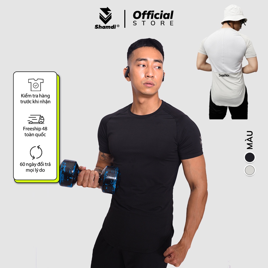 Áo gym nam Shamdi đồ thể thao form chuyên gym, ôm body, khoe cơ - 942.