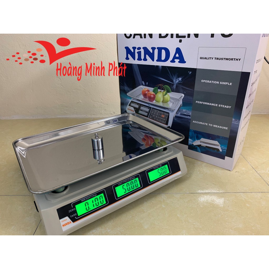 CÂN ĐIỆN TỬ TÍNH TIỀN NINDA SN968 NHẬT BẢN 30Kg/5gam. Màn hình hiển thị 2 mặt