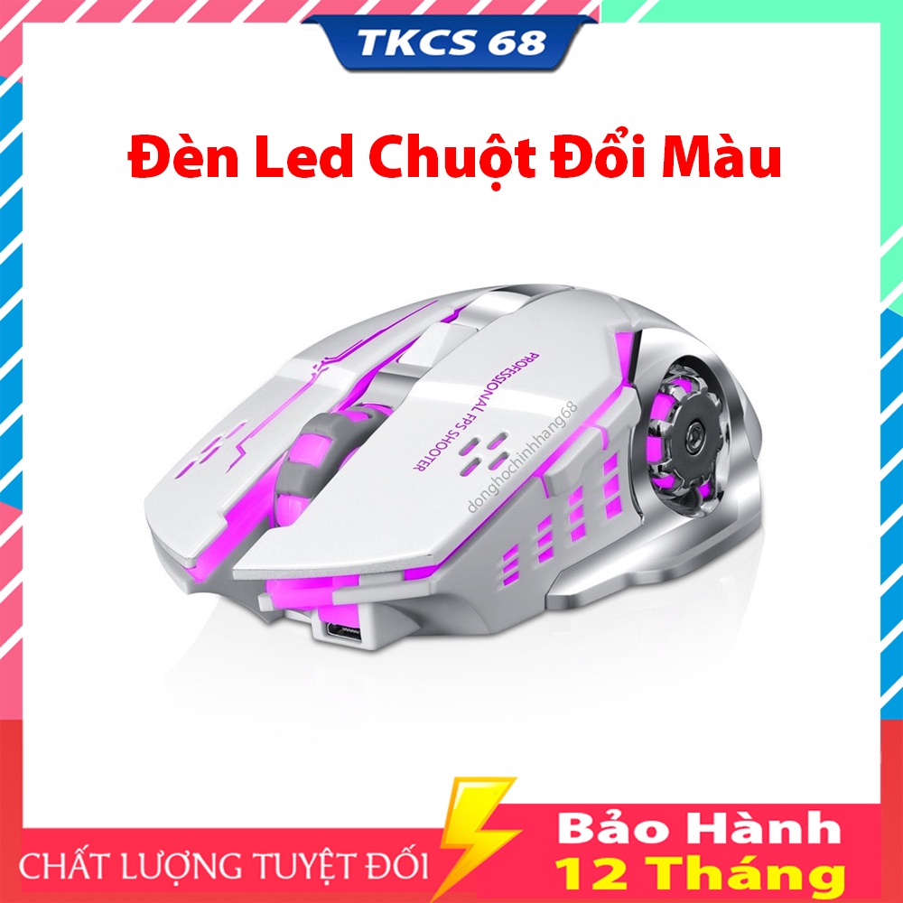 Chuột Không Dây Bluetooth Gaming Chơi Game Cực Đã Dùng Pin Sạc, Click Không Gây Tiếng Ồn Bảo Hành 12 Tháng