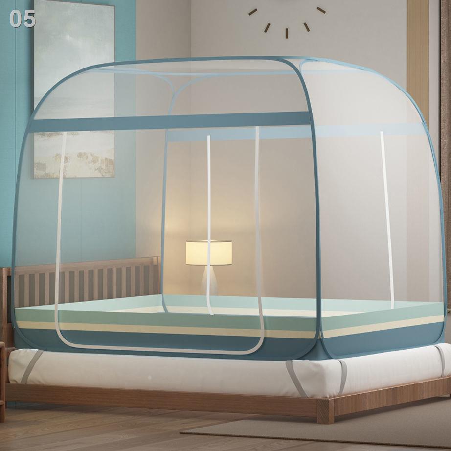 Cửa lưới chống muỗi Mông Cổ Yurt không cần lắp đặt có thể gấp lại được 1,5m ga trải giường đôi 1.8 nhà đáy rơi
