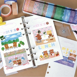 [new 2026] SET 12 CUỘN WASHI TAPE DAISO HÀN QUỐC