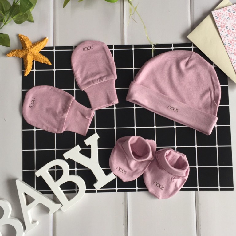 Mũ Cho Bé Sơ Sinh Nous, Chất Liệu 100% Cotton Organic Cao Cấp Mềm Mịn An Toàn Cho Trẻ Sơ Sinh Nuoiconkieuhan