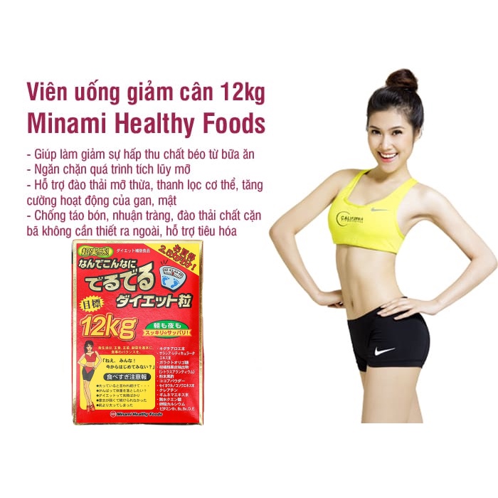 Viên Uống Giảm Cân 12kg Minami Healthy Foods Nhật Bản giảm cân nhanh an toàn hiệu quả