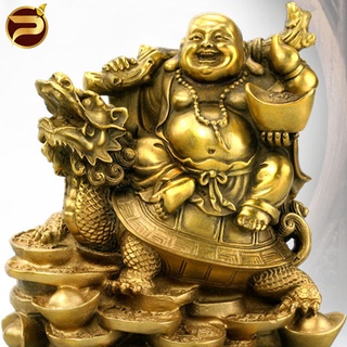 Đức phật di lặc cưỡi long quy bằng đồng