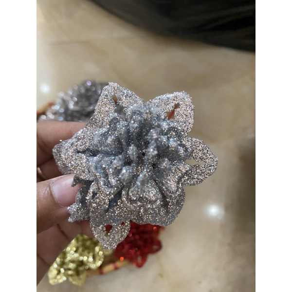 Hoa Hồng  đá kim tuyến trang trí oản, tháp bia, tháp bánh , giỏ quà