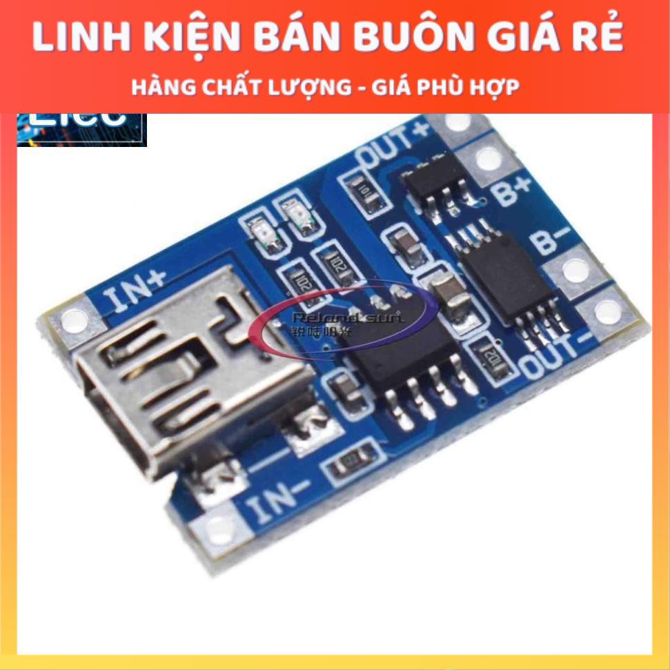 mạch Sạc Pin Lithium 5v 1a 18650 Tp4056 Với Đầu Cắm Type-C / Micro Usb