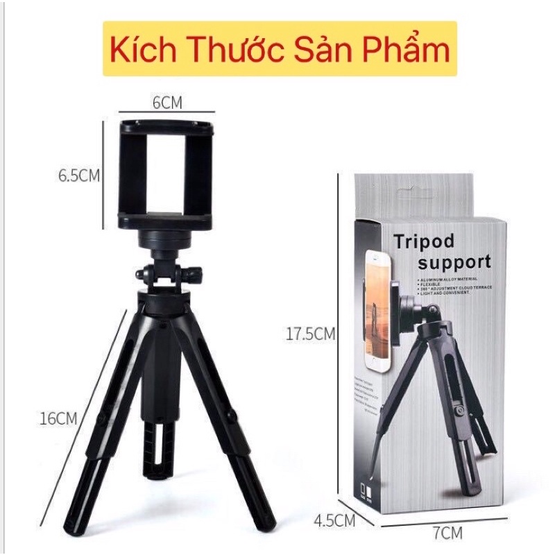 [𝐅𝐑𝐄𝐄 𝐒𝐇𝐈𝐏]Tripod Suport Giá Đỡ Điện Thoại Để Bàn, Nhỏ Ngọn, Tiện Lợi, Dễ Dàng Đúc Túi Sách, Mang Theo Bên Người