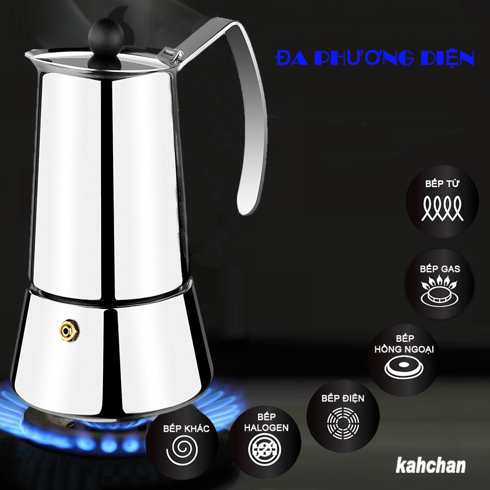 Ấm pha cà phê 160ml 4 cup Moka Pot Kahchan EP6169