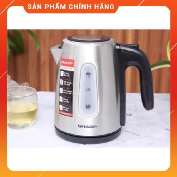 [FreeShip]  Bình Đun Siêu Tốc Sharp EKJ-15EVS-ST (1.5 lít) - Hàng Chính Hãng - Bảo hành 12 tháng BM