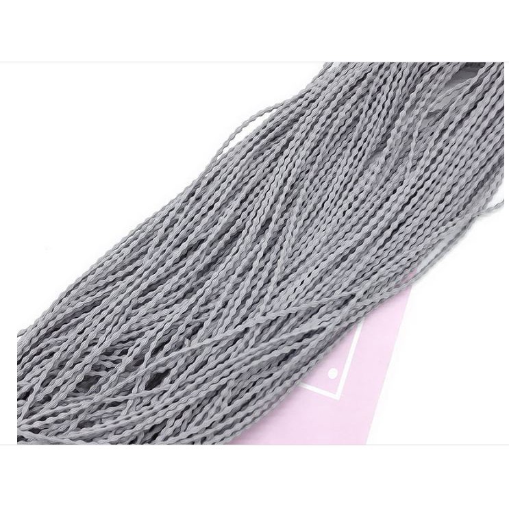 (p140-2) bó 5-10 met dây thun mềm 2.5mm làm dây cột tóc (kiểu hạt đậu sọc)