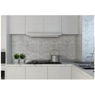 3m Decal dán bếp tráng nhôm cách nhiệt - ô vuông xám - có sẵn keo dán