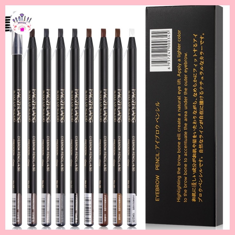 Chì xé kẻ mày Haozhuang Eyebrow Pencil cứng phảy sợi sắc nét - Chì kẻ lông mày chống nước mã HZ001