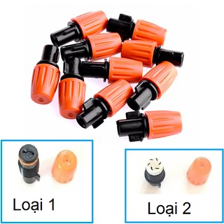 Set 10 đầu phun sương màu cam dùng lắp vòi phun sương nhiều cửa