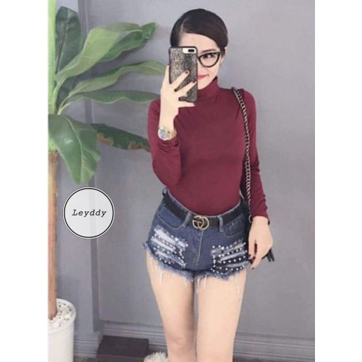 Áo Thun Giữ Nhiệt Nữ Lót Bông Chống Lạnh Leyddy.