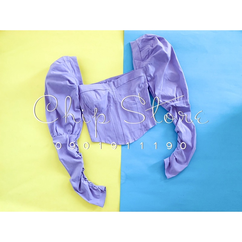 ÁO TAY PHỒNG NẸP CORSET ÔM DÁNG HÀNG CHUẨN - ORDER