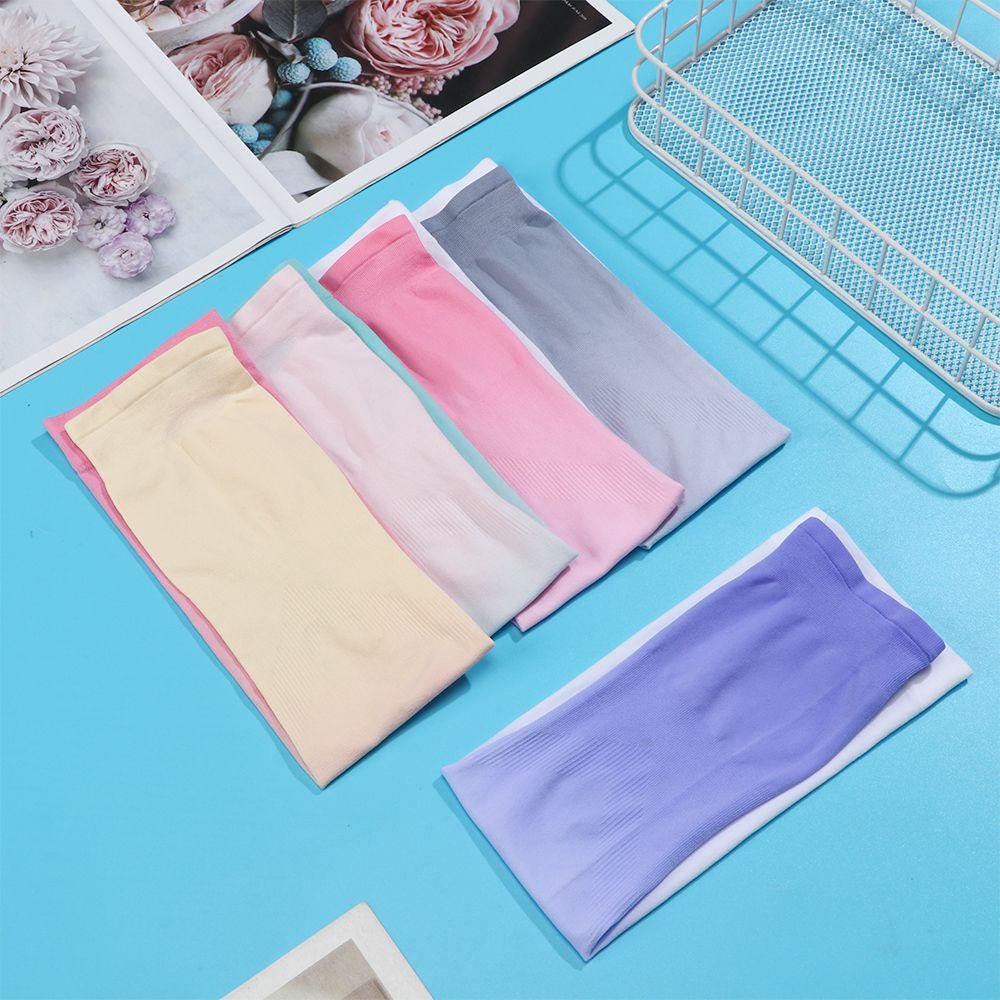 Set 2 Găng Cánh Tay Chống Tia UV Bằng Lụa Mát Tiện Dụng Khi Chạy Xe Đạp/Chạy Bộ Ngoài Trời