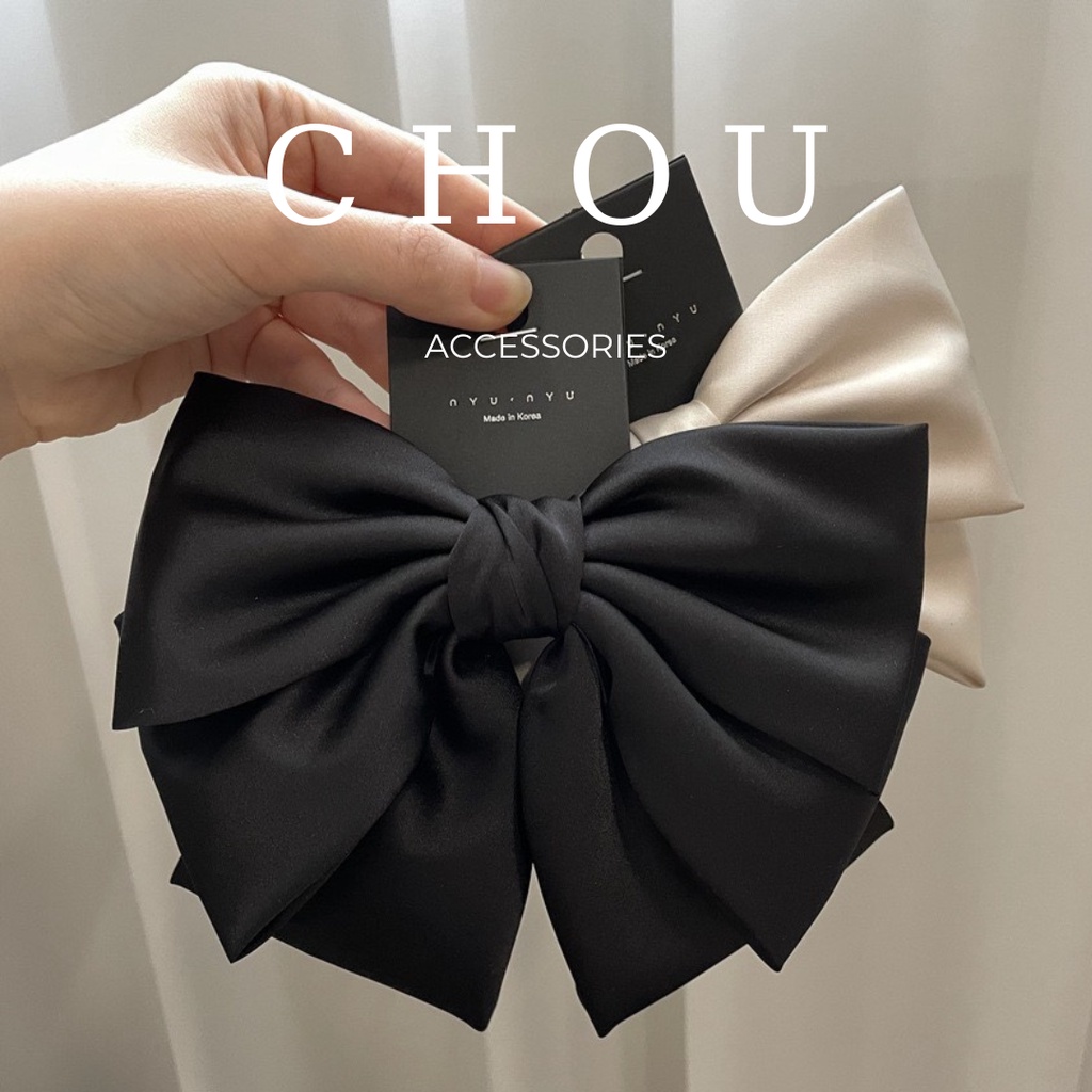 Kẹp Tóc Nơ To 3 Lớp Hàn Quốc | CHOU ACCESSORIES |
