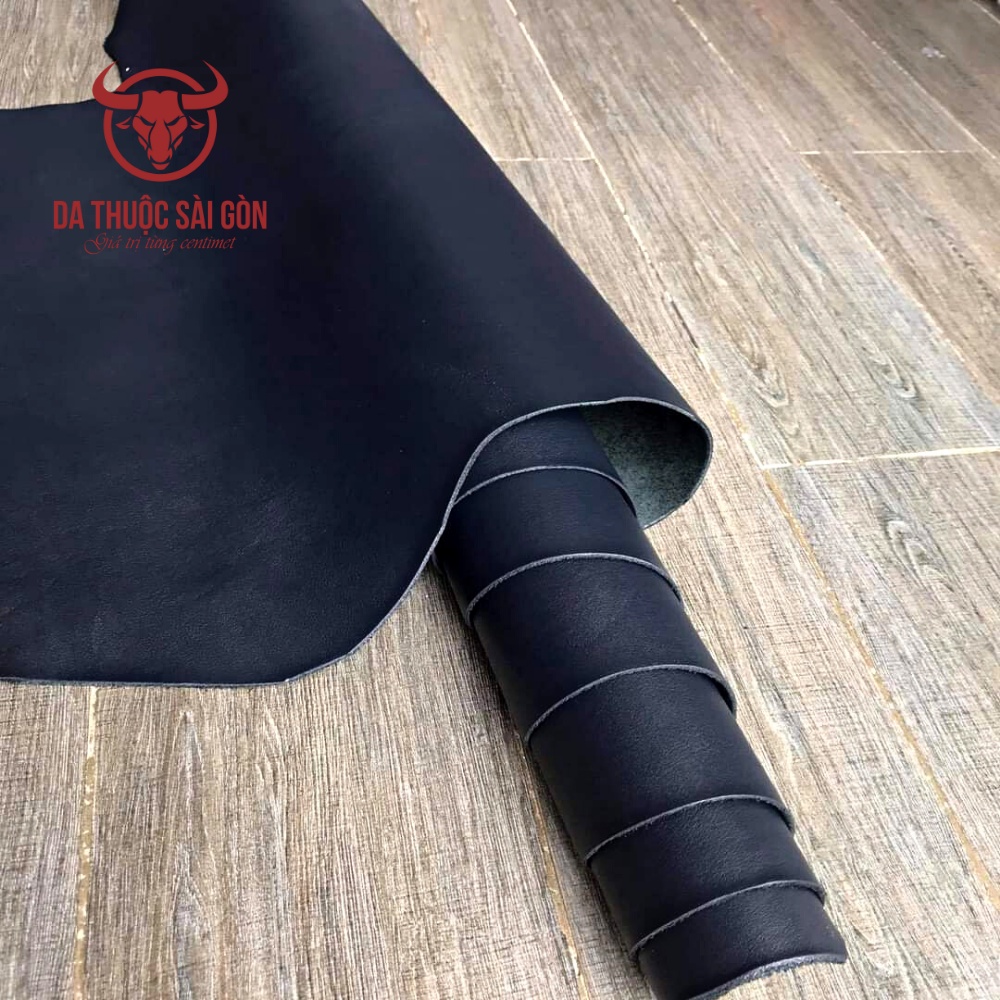 10 Pia da bò Flexible màu xanh đen thương hiệu Da Thuộc Sài Gòn - Bán da thuộc nguyên tấm