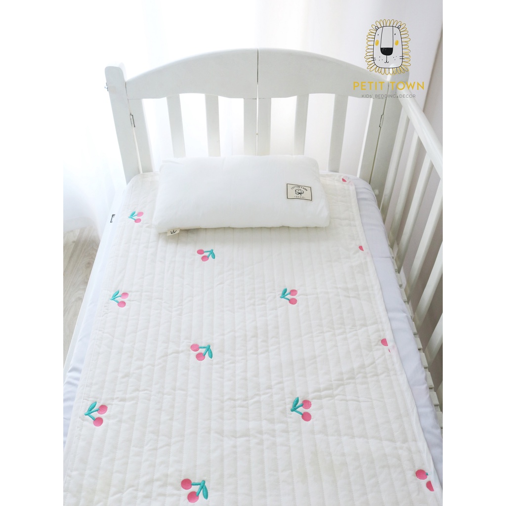 Tấm lót đệm cho bé, trải đệm 100% organic cotton trẻ em | 60x120cm