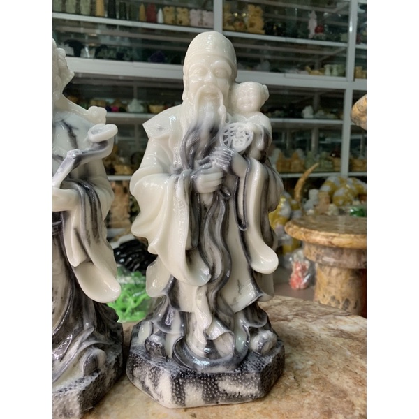 Bộ Tam Đa  Đá Đúc - cao 30cm
