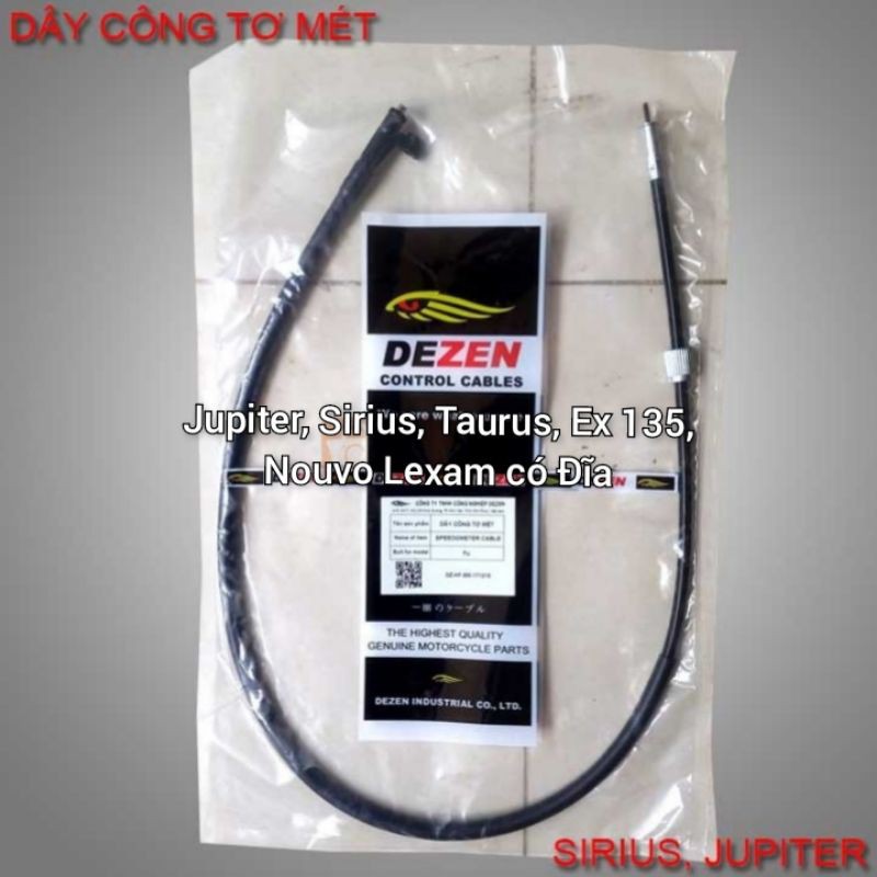 Dây công tơ mét xe đĩa SIRIUS, JUPITER, Taurus, Lexam, Nouvo, Ex135 chính hãng DEZEN (cho xe máy Ju si Yamaha ya CTM