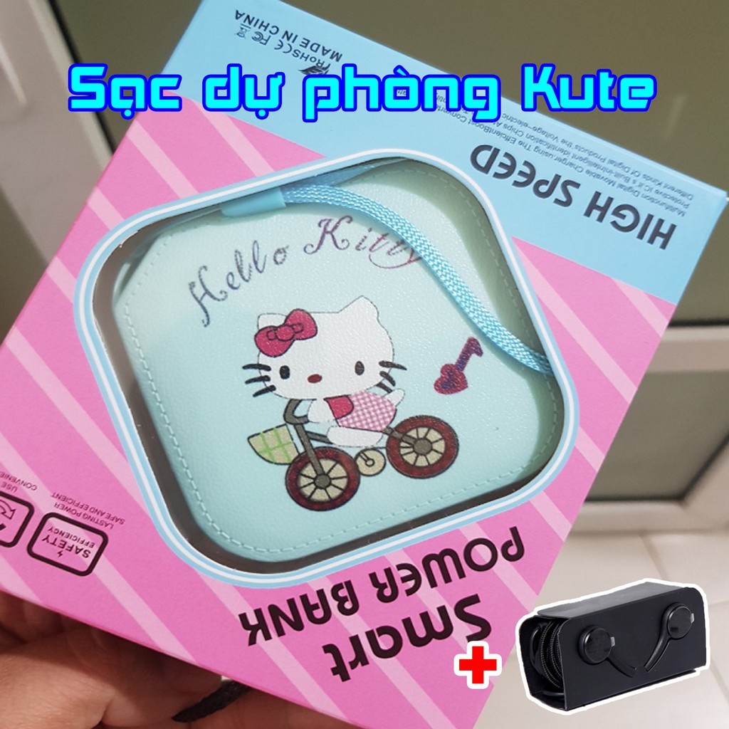 Pin sạc dự phòng | COMBO SẠC DỰ PHÒNG CỰC CUTE + TAI NGHE SAMSUNG S10 SANG CHẢNH
