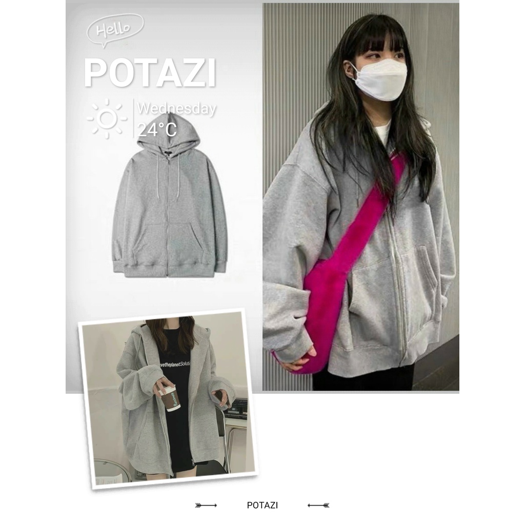 Áo Khoác Hoodie Unisex Chất Dày Đẹp Chất Nỉ Form Rộng Sweater Ulzzang AK07